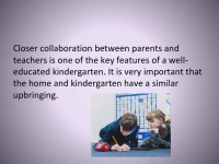 Communication with parents in the kindergarten 2