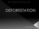 Deforestation: causes, solutions