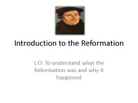 Introduction to the Reformation 1