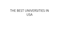 The best universities in USA 1