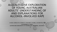 A Qualitative Exploration of Young Australian Adults’ Understanding of and Explanations for Alcohol - Involved Rape 1