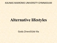 Alternative lifestyle 1