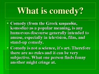 Comedy film presentation 2