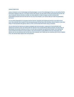 Using Computer Writing Essay Using Computer Essay