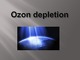 Ozon depletion