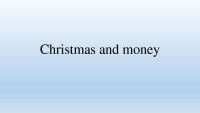 Christmas and money 1