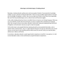 Essay on studying abroad 1