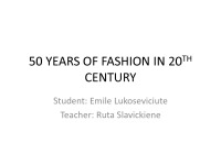 50 years of fashion in 20th century 1