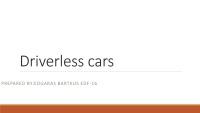 Driverless cars 1