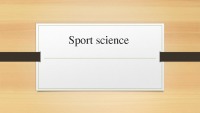 Sport science 1