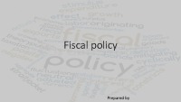 Fiscal policy 1