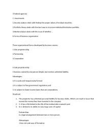 Types of finance 2