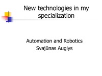 Automation and Robotics 1