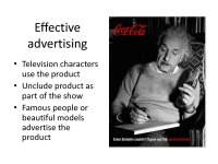 Television advertisement and their effects: facts 3