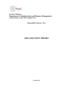 The organization and its environment 1