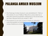 Palanga Amber Museum project 2