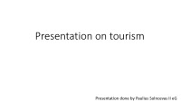 Presentation on tourism 1