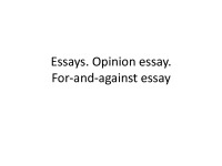 Opinion essay For-and-against essay 1