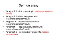 Opinion essay For-and-against essay 2