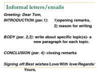 Informal letters slides 2