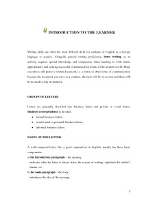 Business letter writing 2