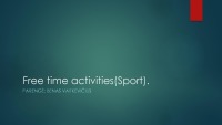 Free time activities: sport 1