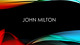 Slides about poet: John Milton