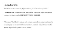 Small cargo transportation services introduction to baltic countries market 2