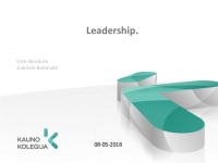 Slides about leadership: What is leadership and how to achieve excellence in leadership? 1