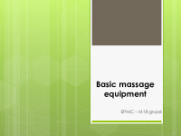 Basic massage equipment 1