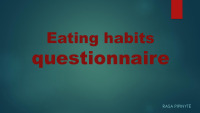 Eating habits questionnaire 1