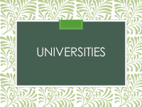 Slides about Universities 1