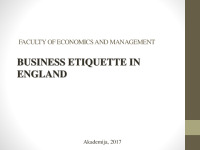 Business etiquette in England 1