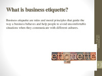 Business etiquette in England 2