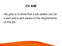 Slides: How to write the correct CV? 2