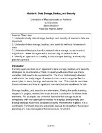 Data Storage, Backup and Security paper 1