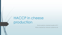 HACCP in cheese production 1