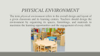 Classroom environment in preschool education 3