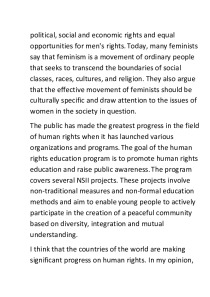 Essay on Human rights 2