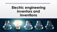 Electric engineering inventors and inventions 1