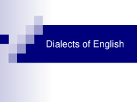 Presentation about Dialects of English 1