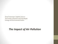 The Impact of Air Pollution 1