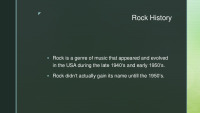 Slides about Music Genre: Rock 2