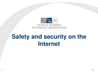 Safety and security on the Internet 1