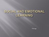 Social and emotional learning 1