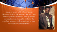 Presentation about a talented person: Shrikant Jichkar 2