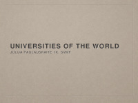 World universities presentation PPT