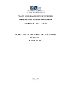 Germany public finance system 1