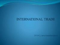 International trade project 1