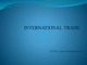 International trade project